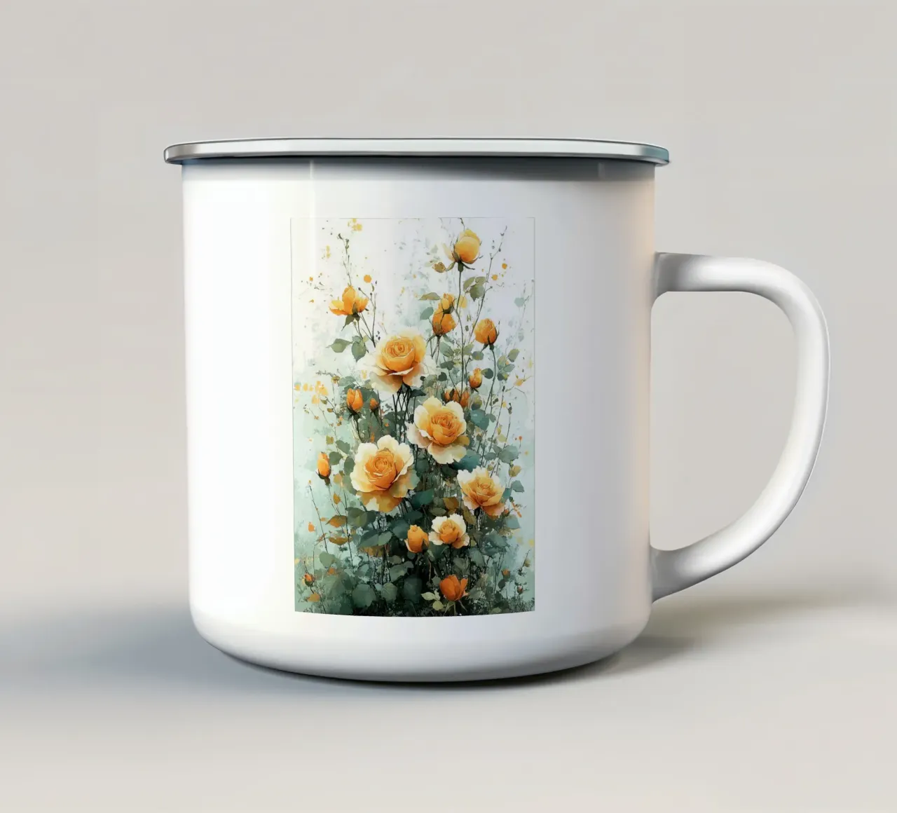 Roses Garden tazza in smalto da Mateo