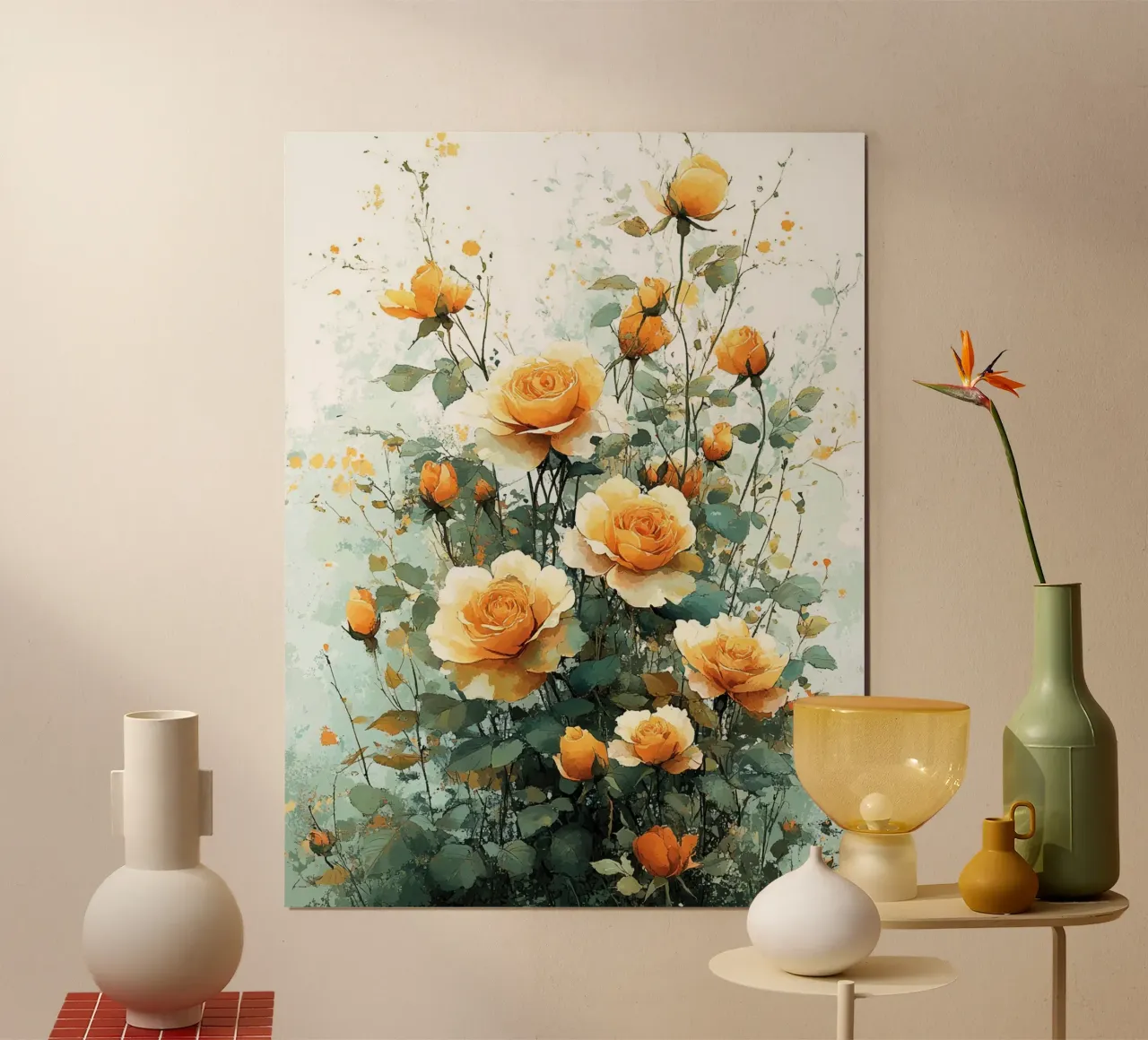 Roses Garden poster con telaio in alluminio da Mateo