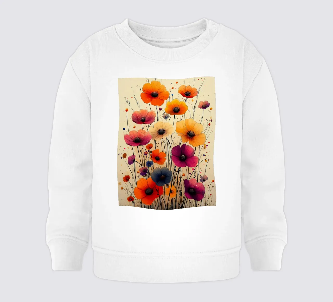 Poppies art A felpa neonato da Mateo