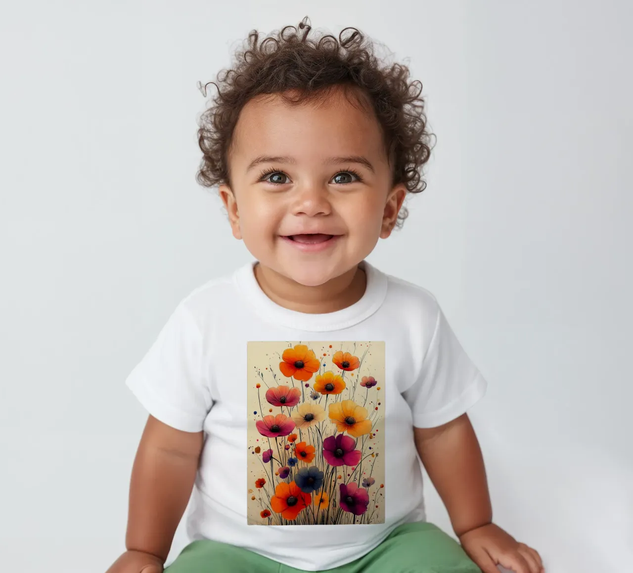 Poppies art A maglietta neonato da Mateo