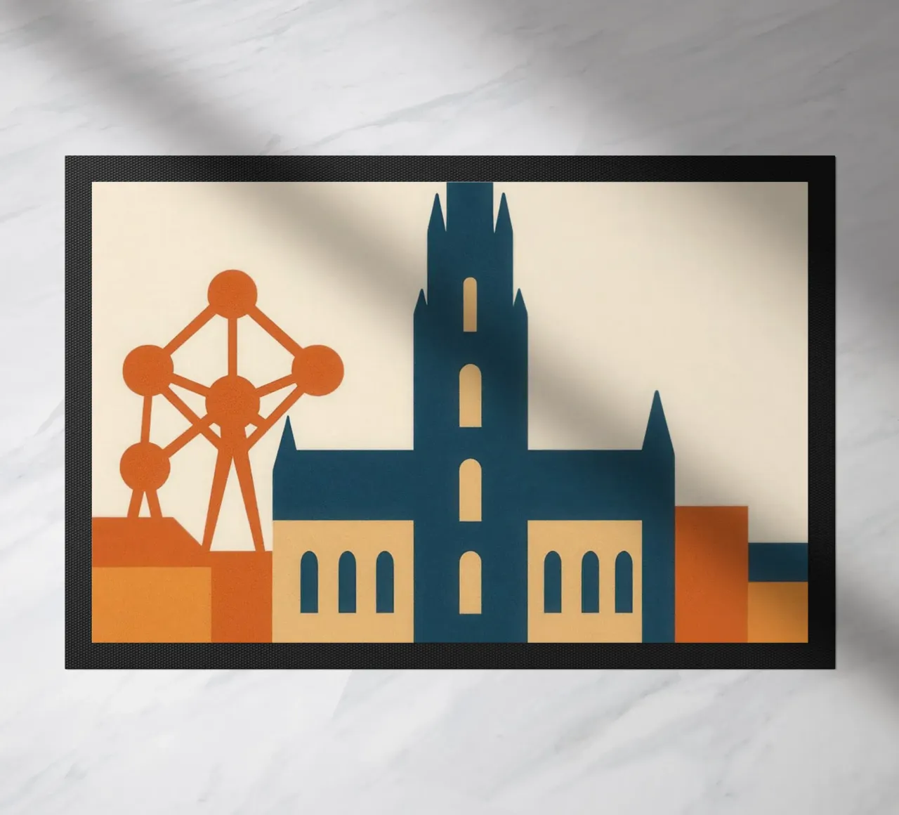 Bruxelles urbana - tra patrimonio e futuro zerbino da JETLAG | affiches voyage