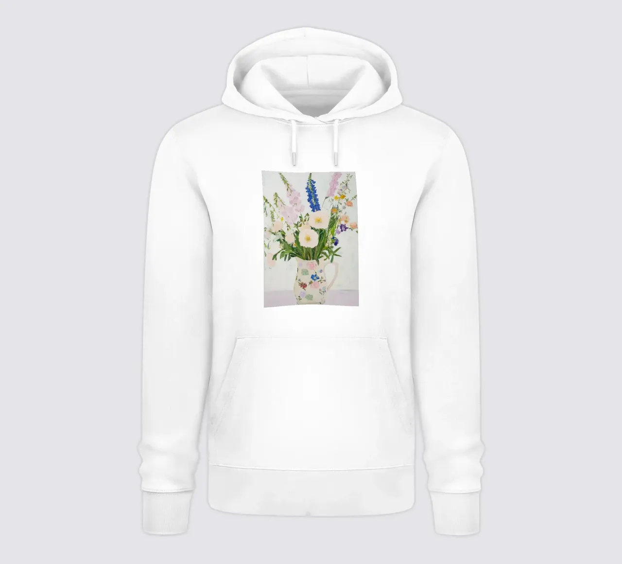 Fiori in vaso, stampa floreale felpa con cappuccio da Little Lila