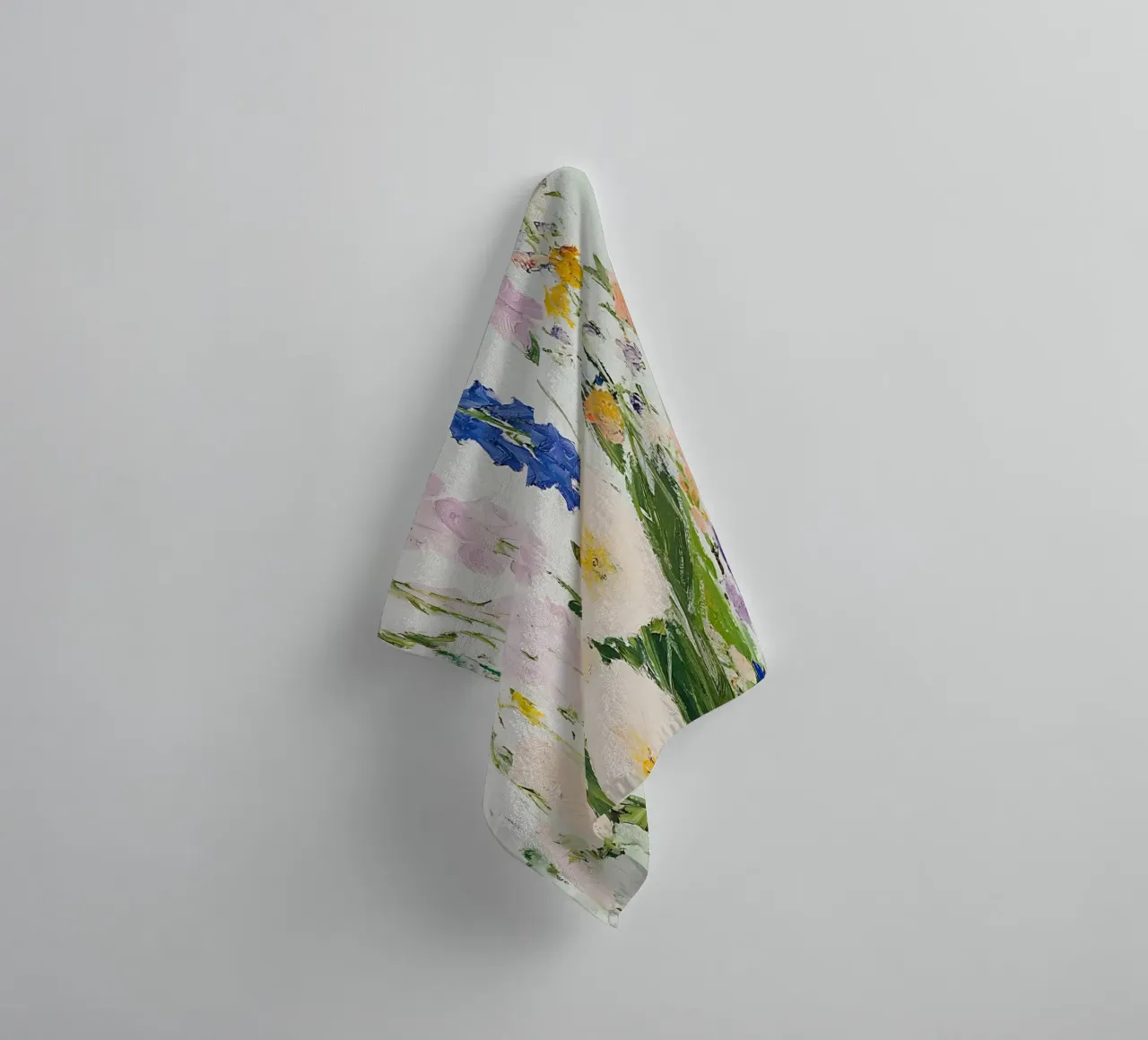 Fiori in vaso, stampa floreale asciugamano da bagno da Little Lila