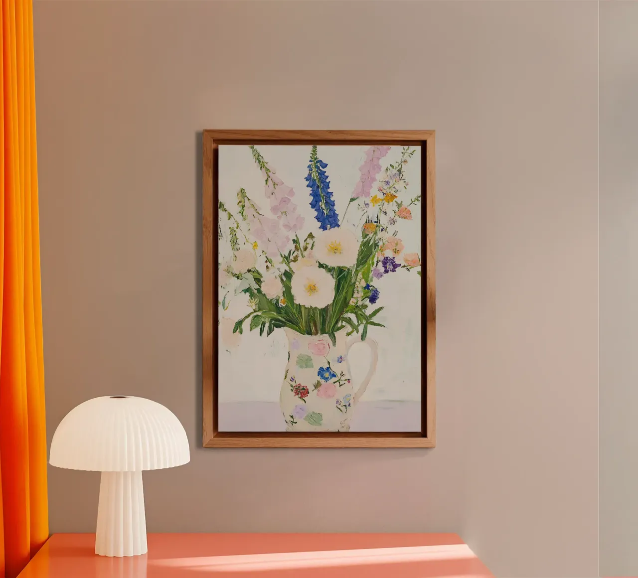Fiori in vaso, stampa floreale alluminio dibond da Little Lila