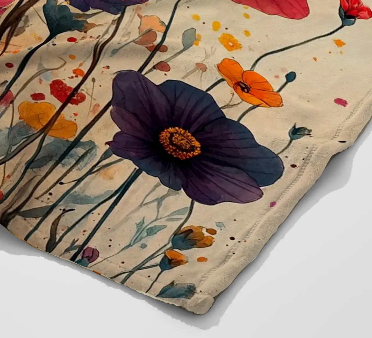 Poppies art B coperta in pile da Mateo
