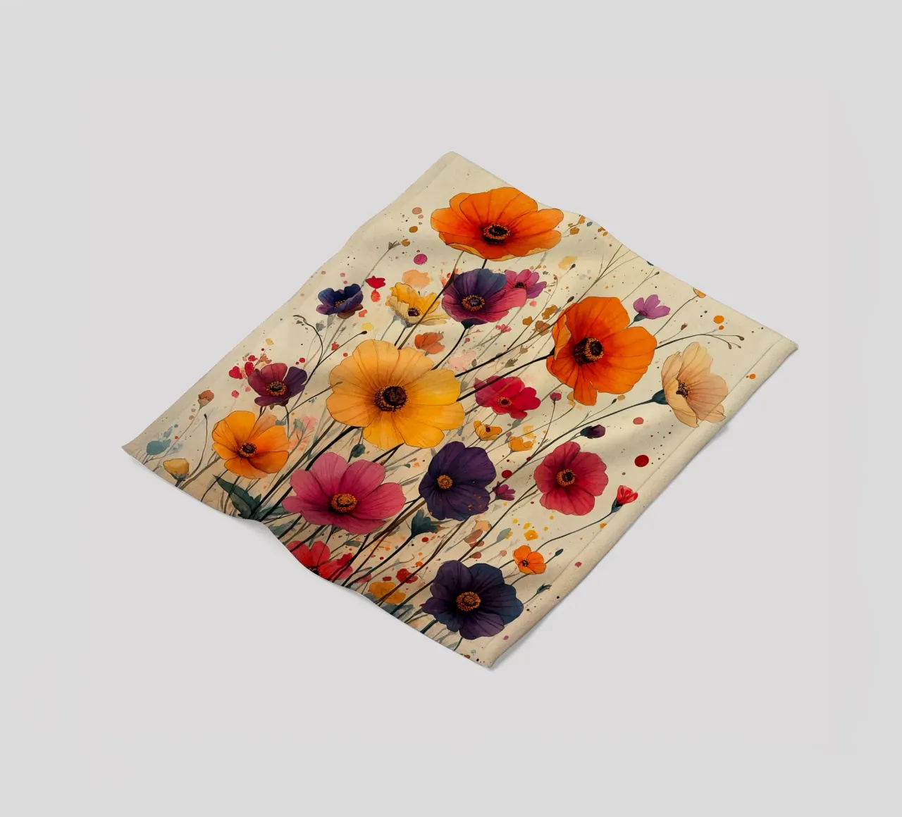 Poppies art B coperta in pile da Mateo
