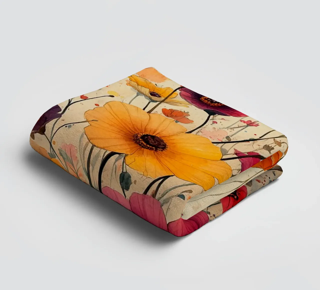Poppies art B asciugamano da bagno da Mateo