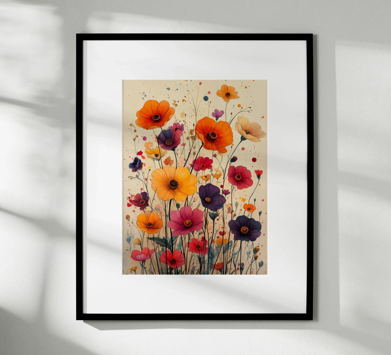 Poppies art B poster by Mateo