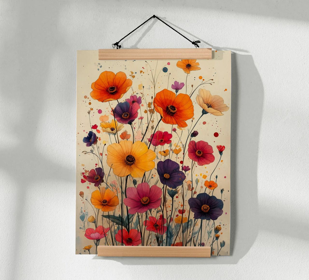 Poppies art B poster by Mateo