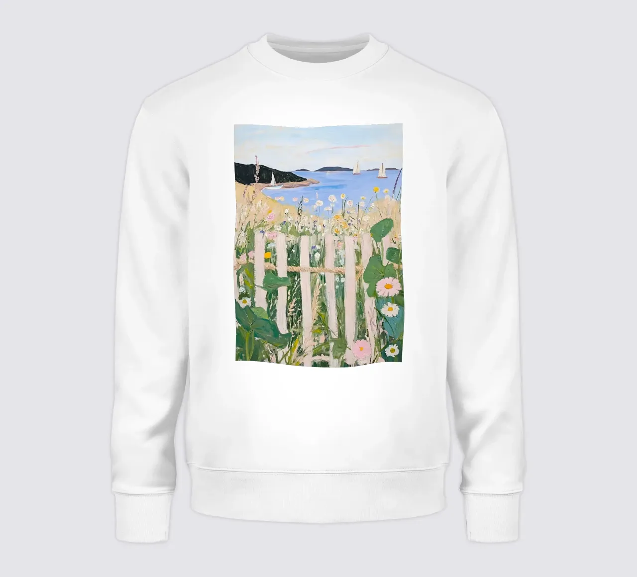 Campo, Vela, Océano Print sudadera de Little Lila