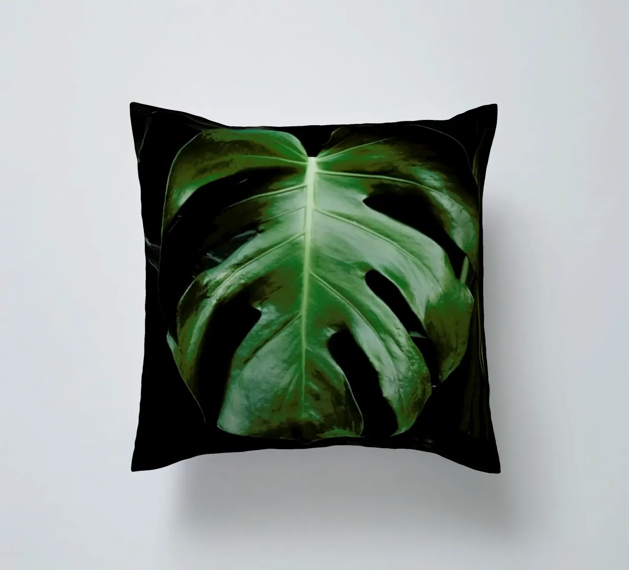Foglia di Monstera cuscino da Ingrid Beddoes