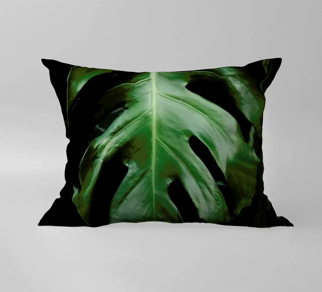 Foglia di Monstera cuscino da Ingrid Beddoes
