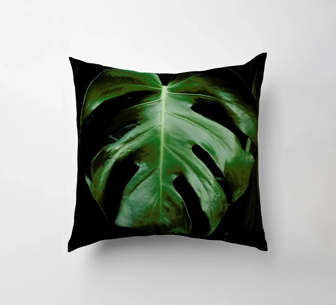 Foglia di Monstera cuscino da Ingrid Beddoes