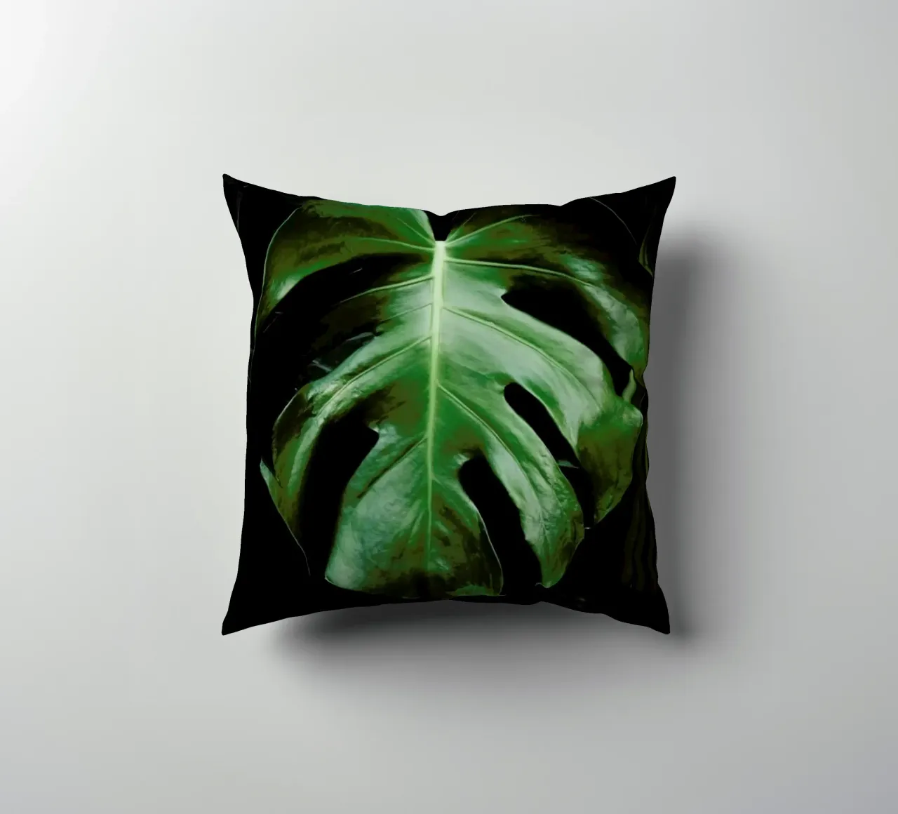 Foglia di Monstera cuscino da Ingrid Beddoes