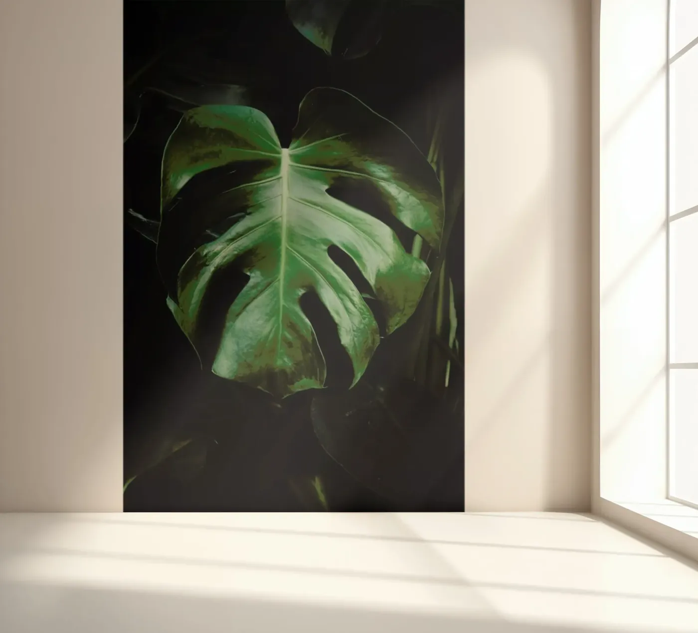 Monsterablad fotobehang van Ingrid Beddoes