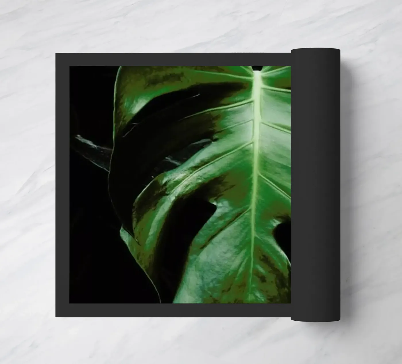 Monstera Leaf doormat by Ingrid Beddoes