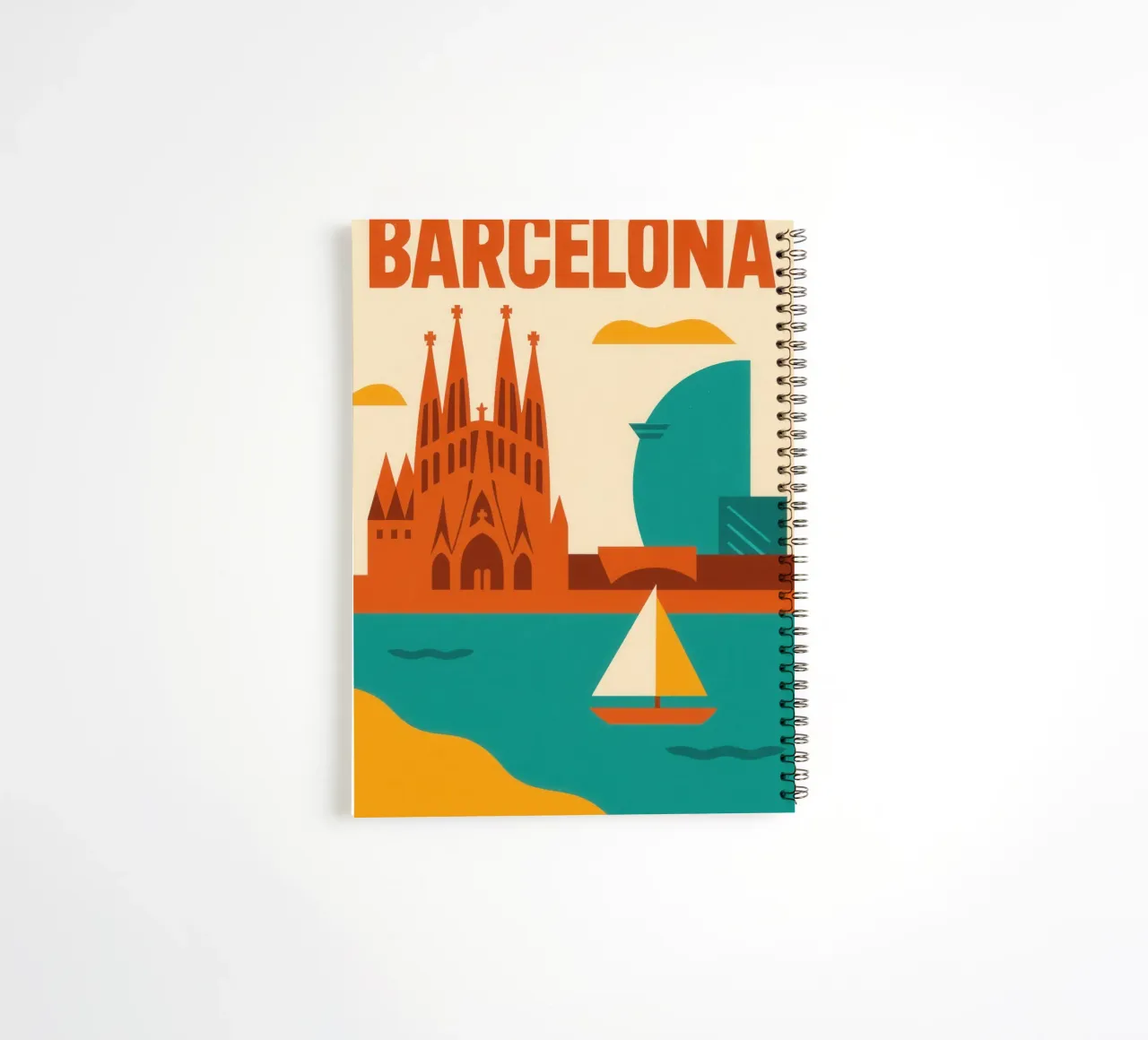 Barcelonas Grafik - zwischen Gaudí und türkisfarbenem Meer Ringbuch von JETLAG | affiches voyage
