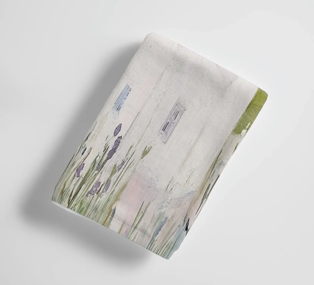 Retro Print, Kust Poster, Landschap Print badhanddoek van Little Lila