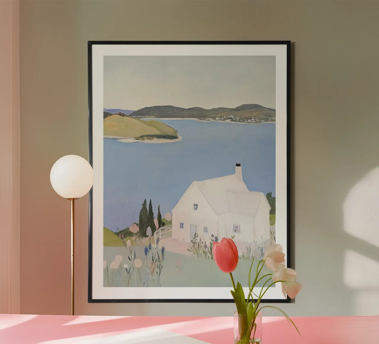 Poster rétro, Poster bord de mer, Poster paysage poster de Little Lila