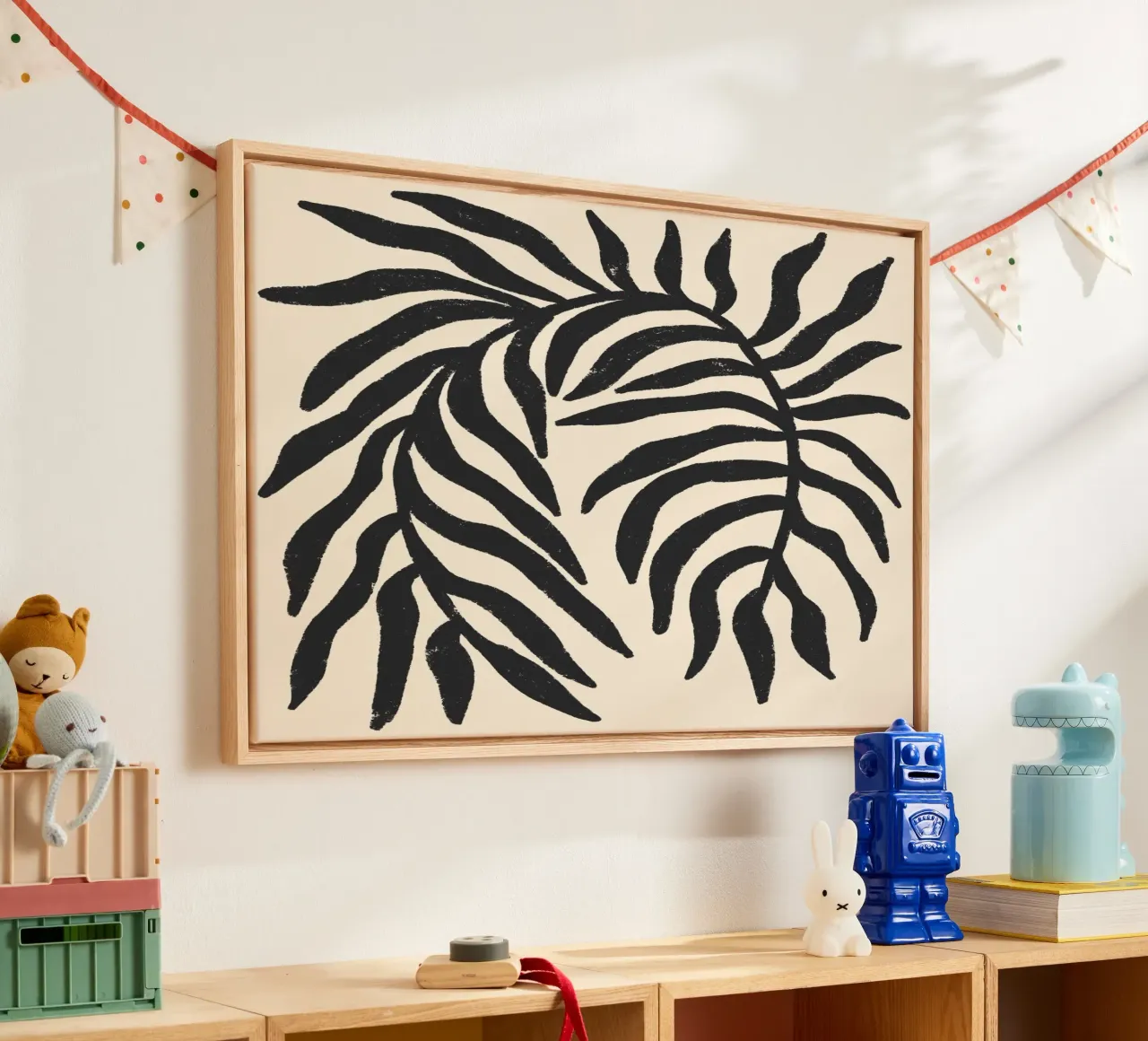 Black Silhouette Textured Branch 1 canvas by Wackapacka