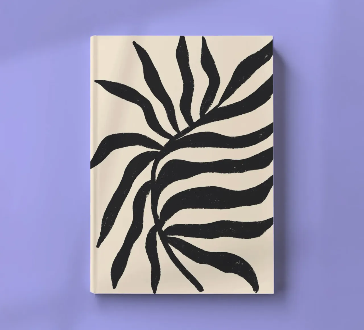 Black Silhouette Textured Branch 2 notebook by Wackapacka