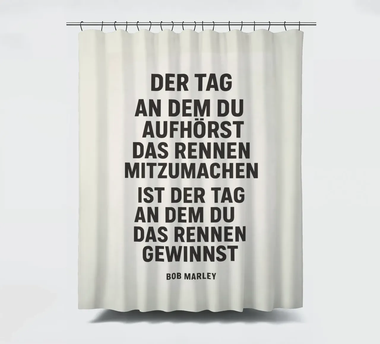Mindful Words – Marley Quote Print tenda da doccia da QuooodZ by MooodzArt