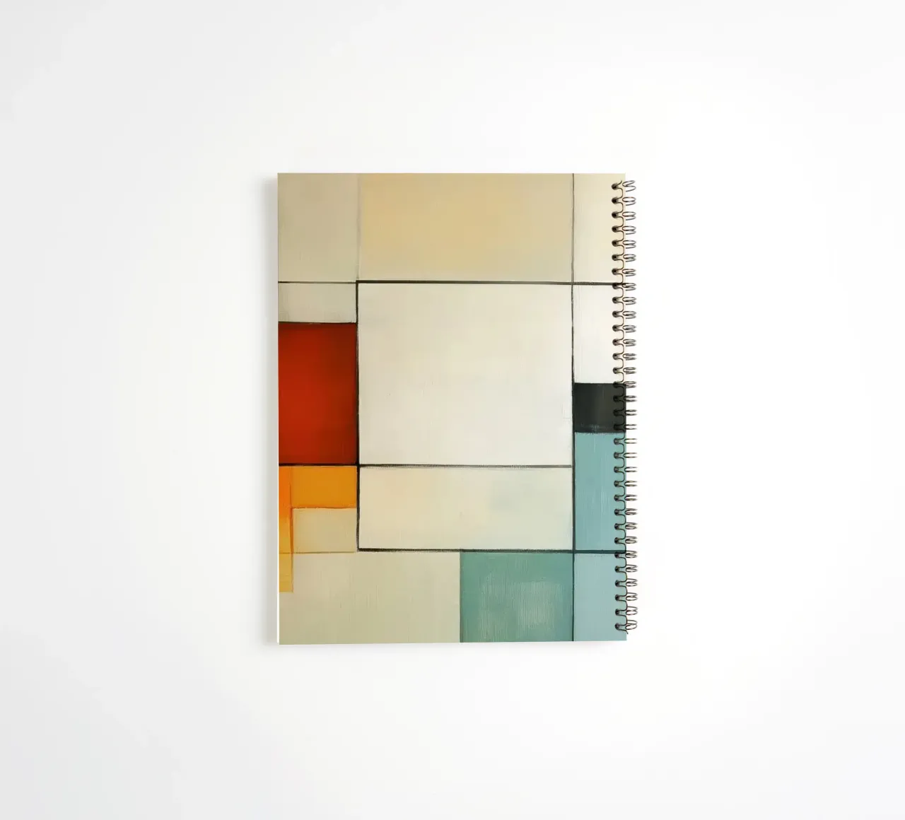 Abstract blocks spiral notebook by Imagine