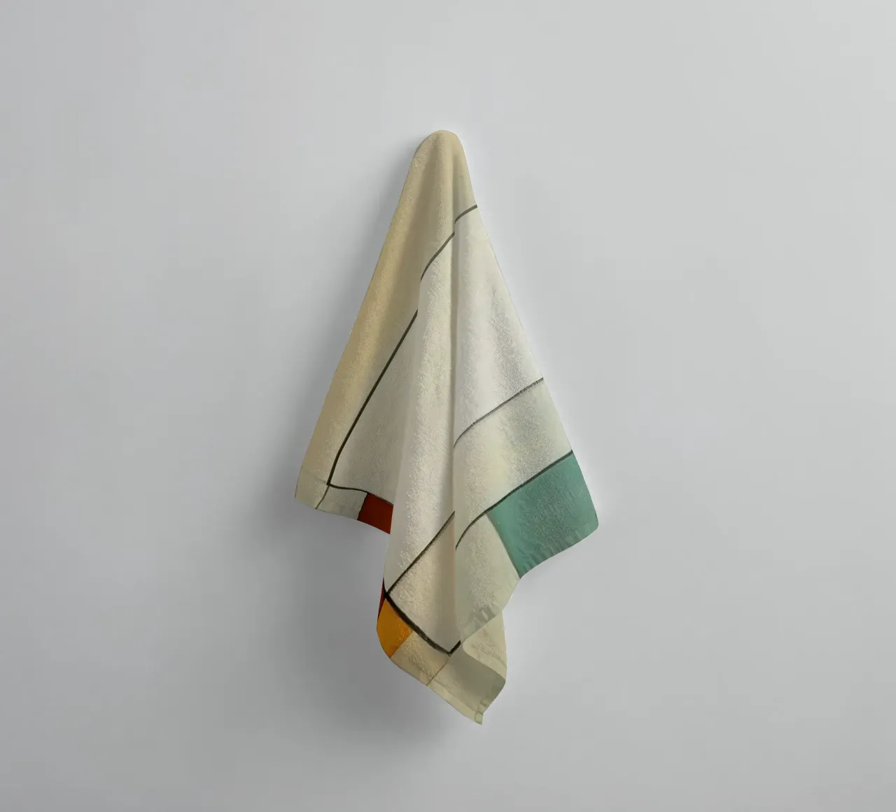 Abstracte blokken badhanddoek van Imagine
