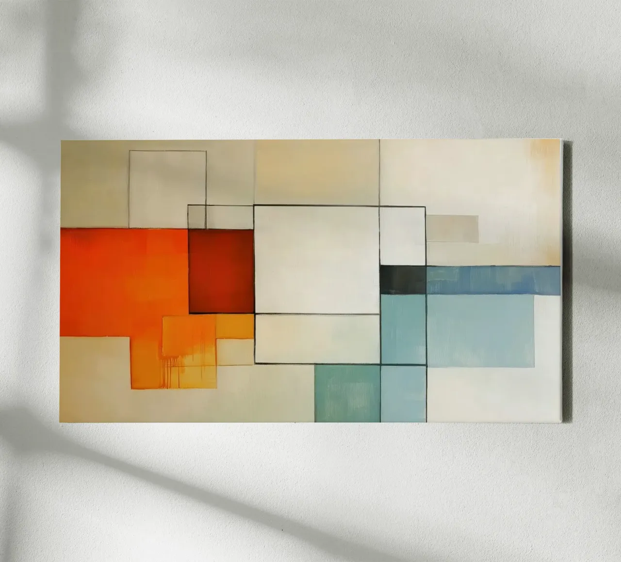 Abstract blocks canvas by Imagine