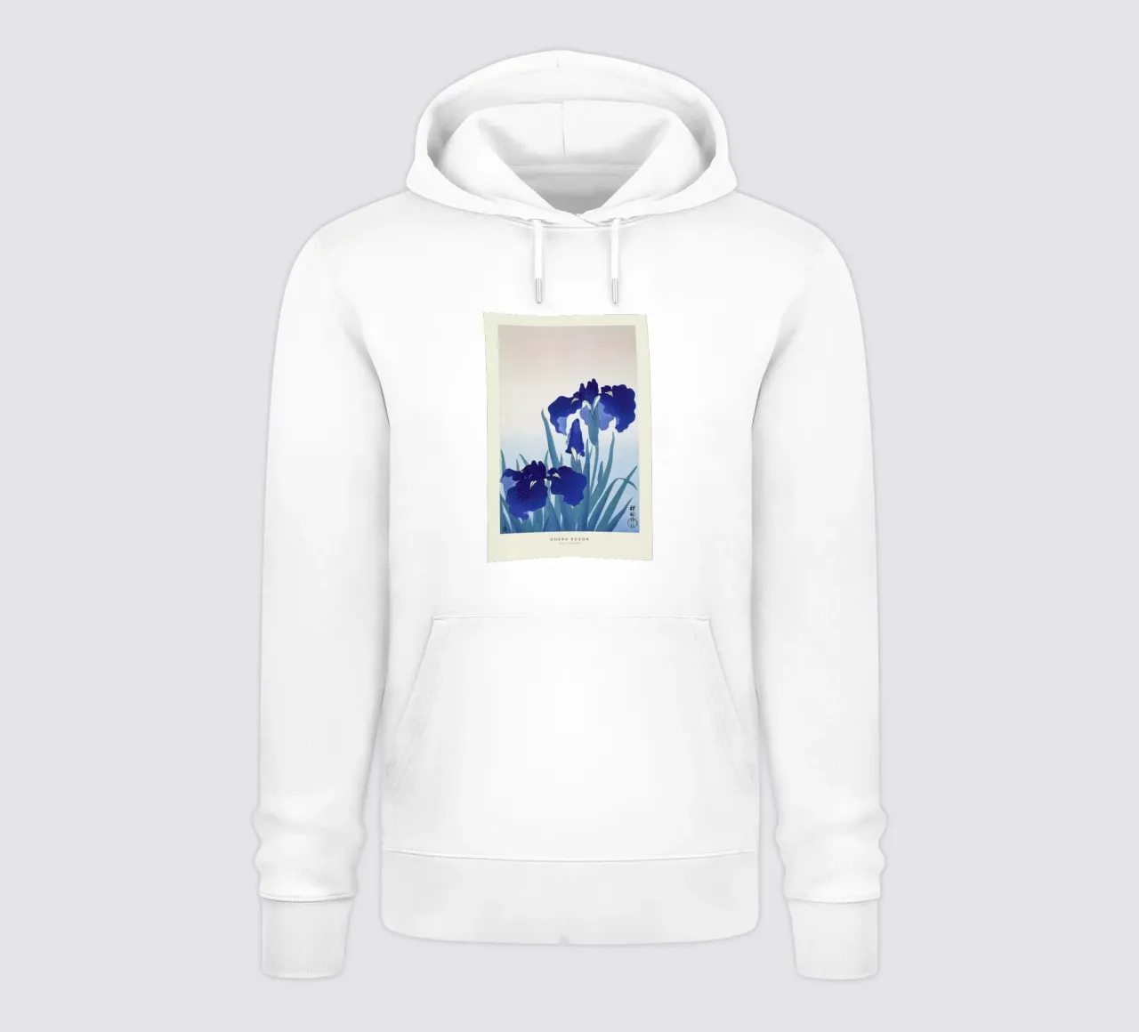 Koson - Iris Flowers felpa con cappuccio da Vintage by JUNIQE