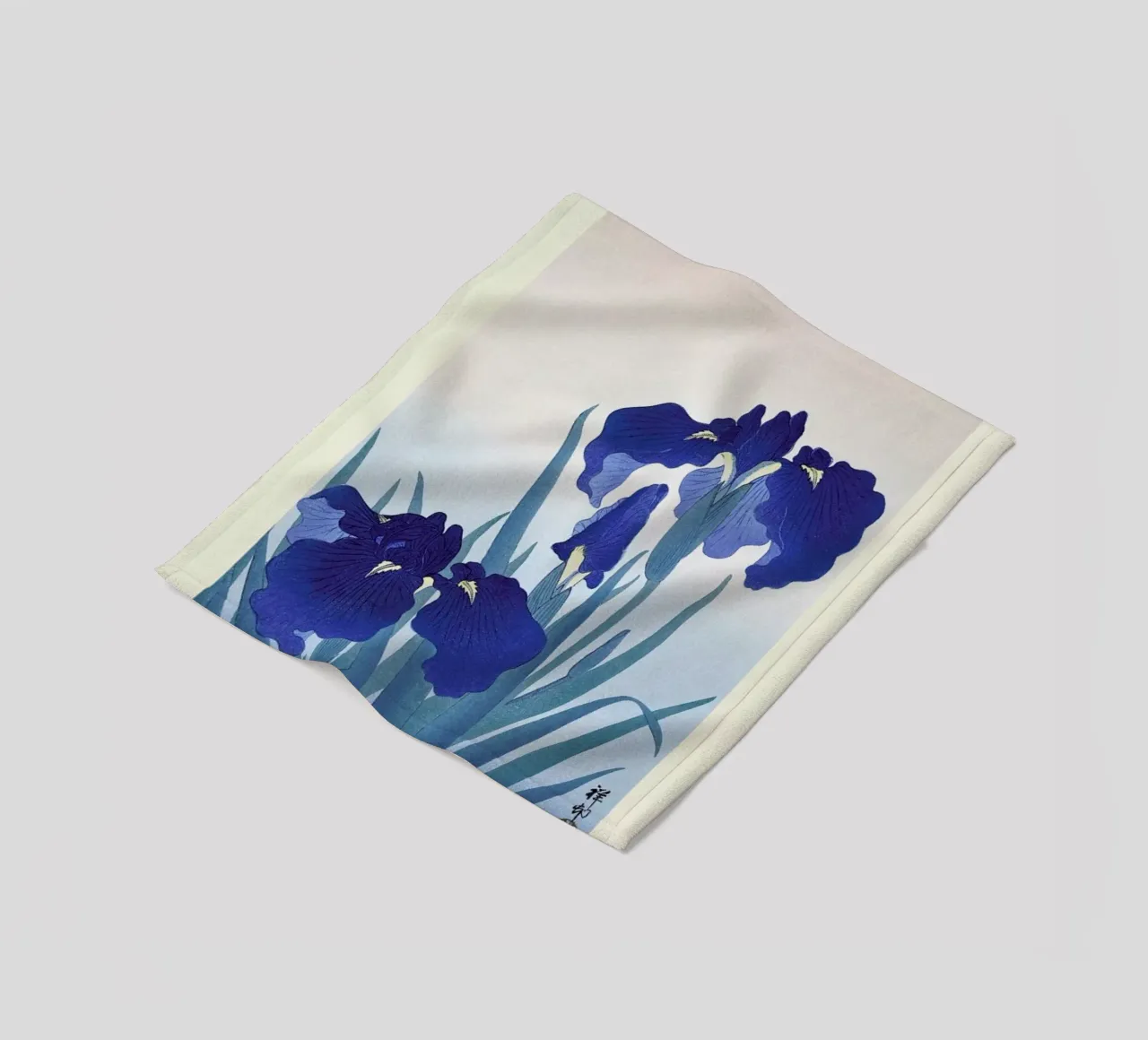 Koson - Iris Flowers coperta in pile da Vintage by JUNIQE