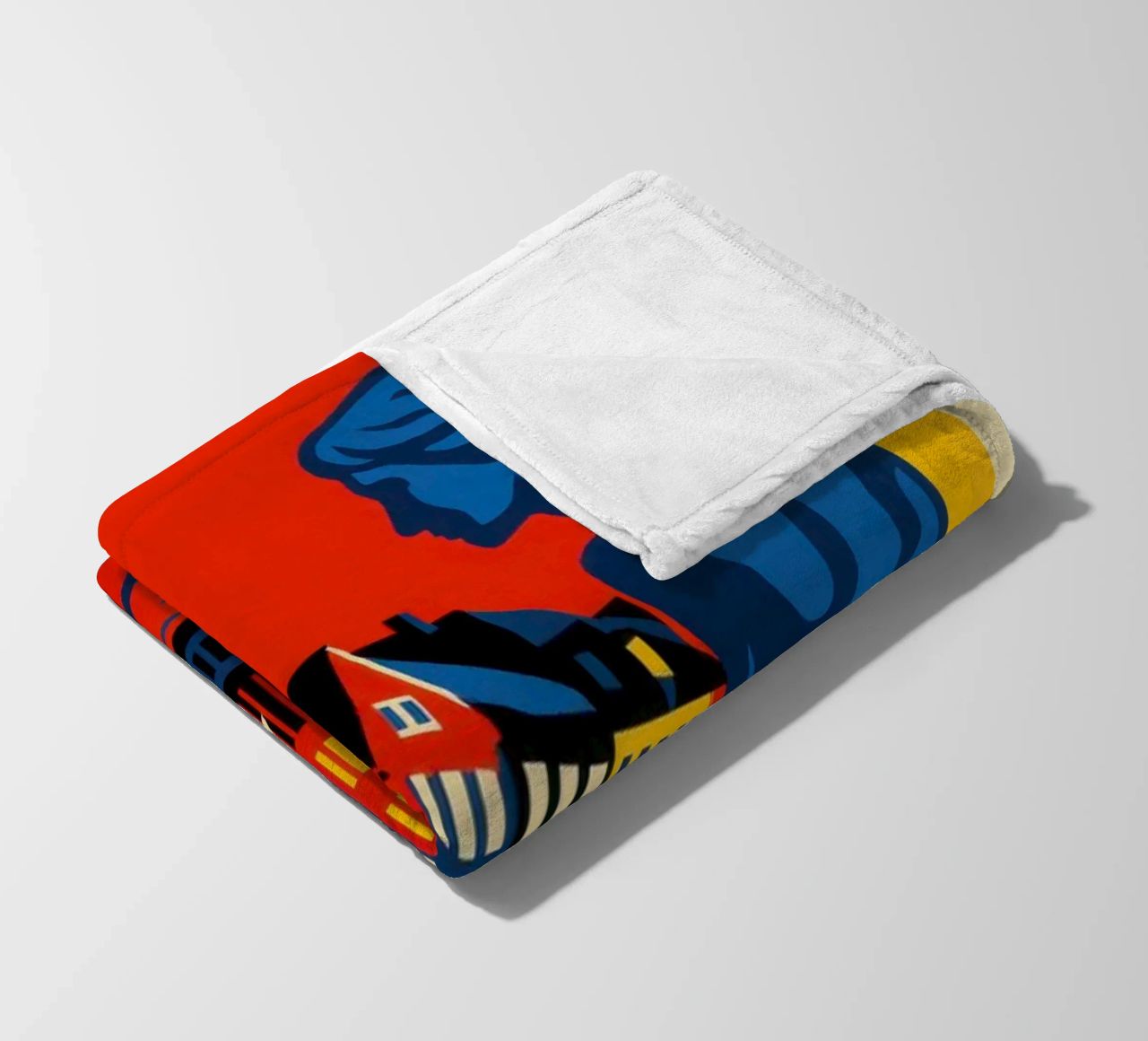Copenhagen in contrast - the siren and the harbour reflections fleece blanket by JETLAG | affiches voyage