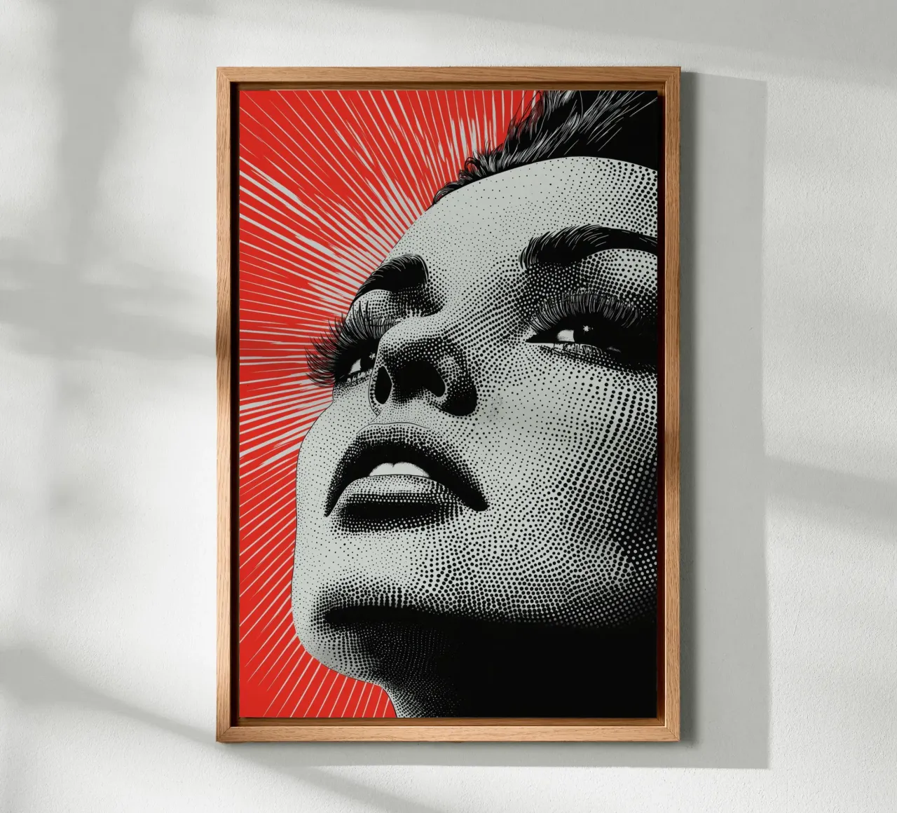 Gezicht canvas met Baklijst van Imagine