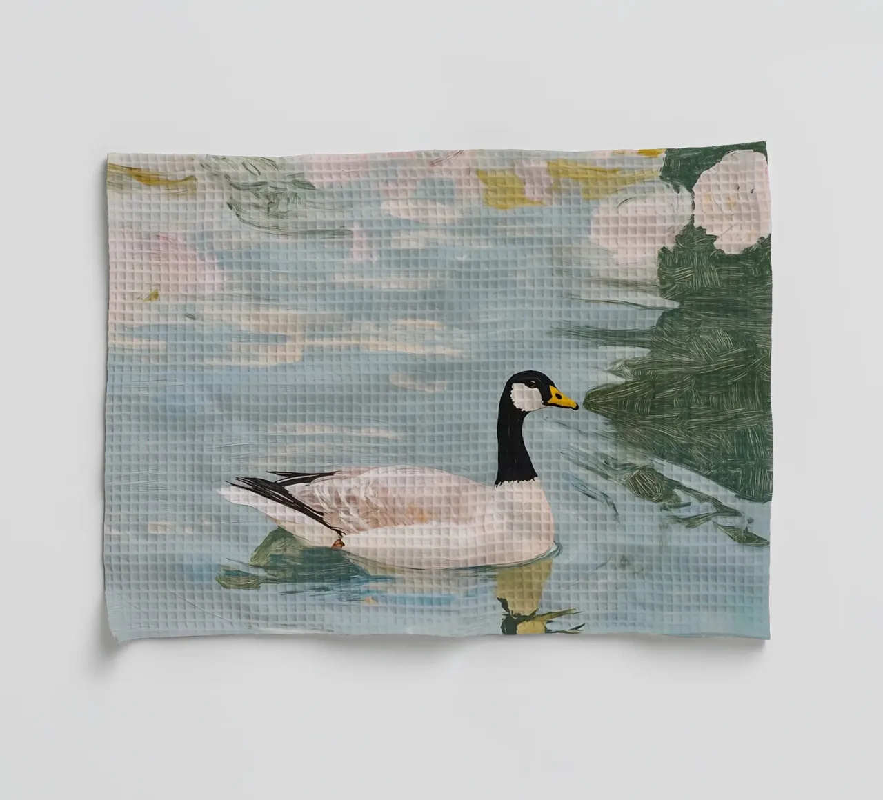 Swan Poster, Retro Print, Vintage Art Print torchon de Little Lila