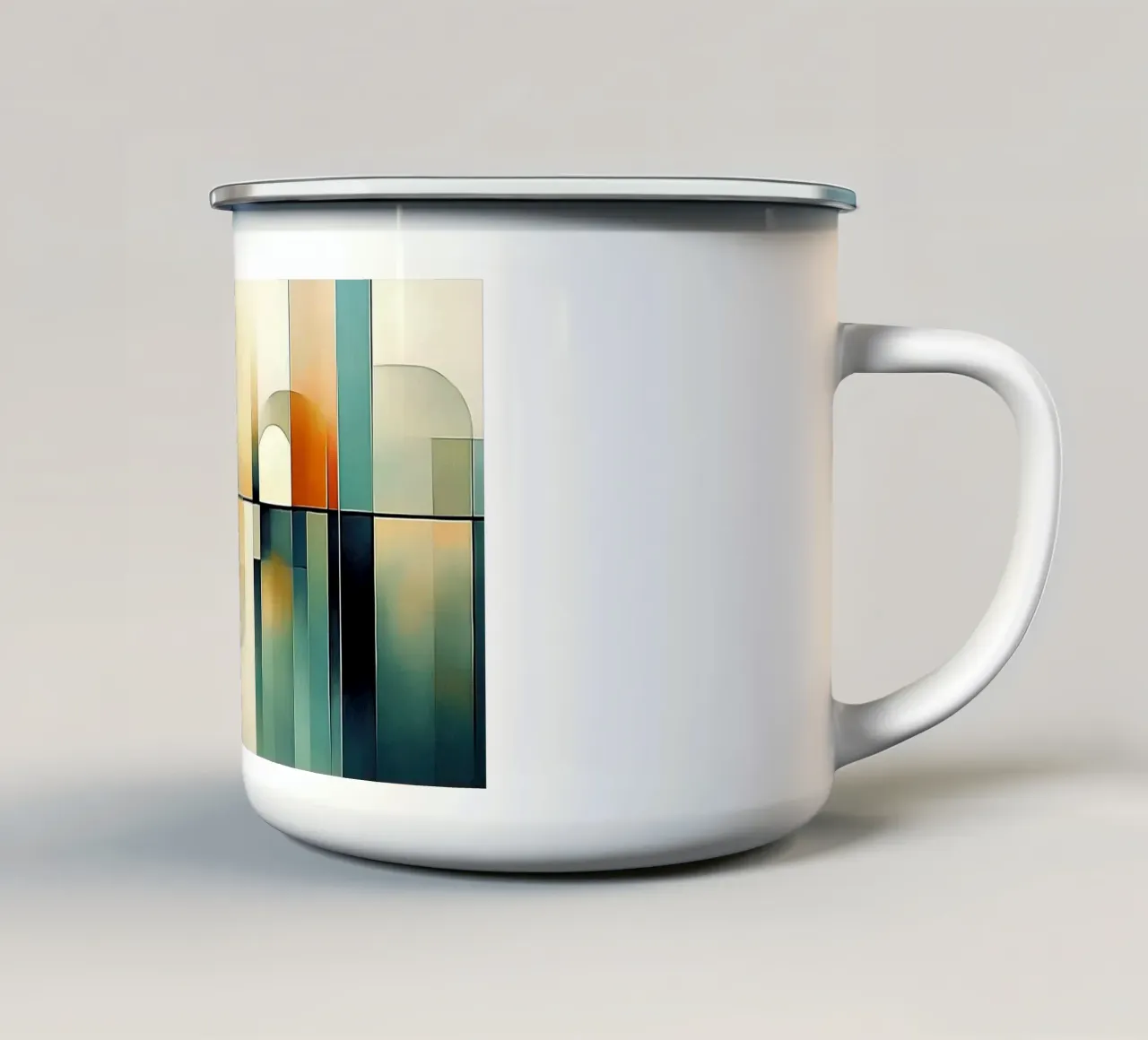 Bohemian shapes enamel mug by Imagine