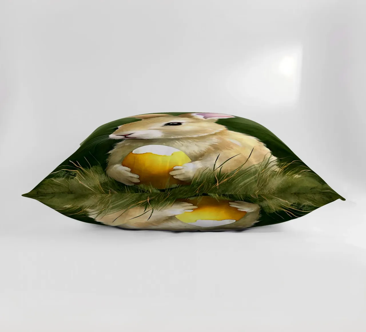 Bunny with an Easter egg decorative cushion by 🎁 ARTVI-SHOP