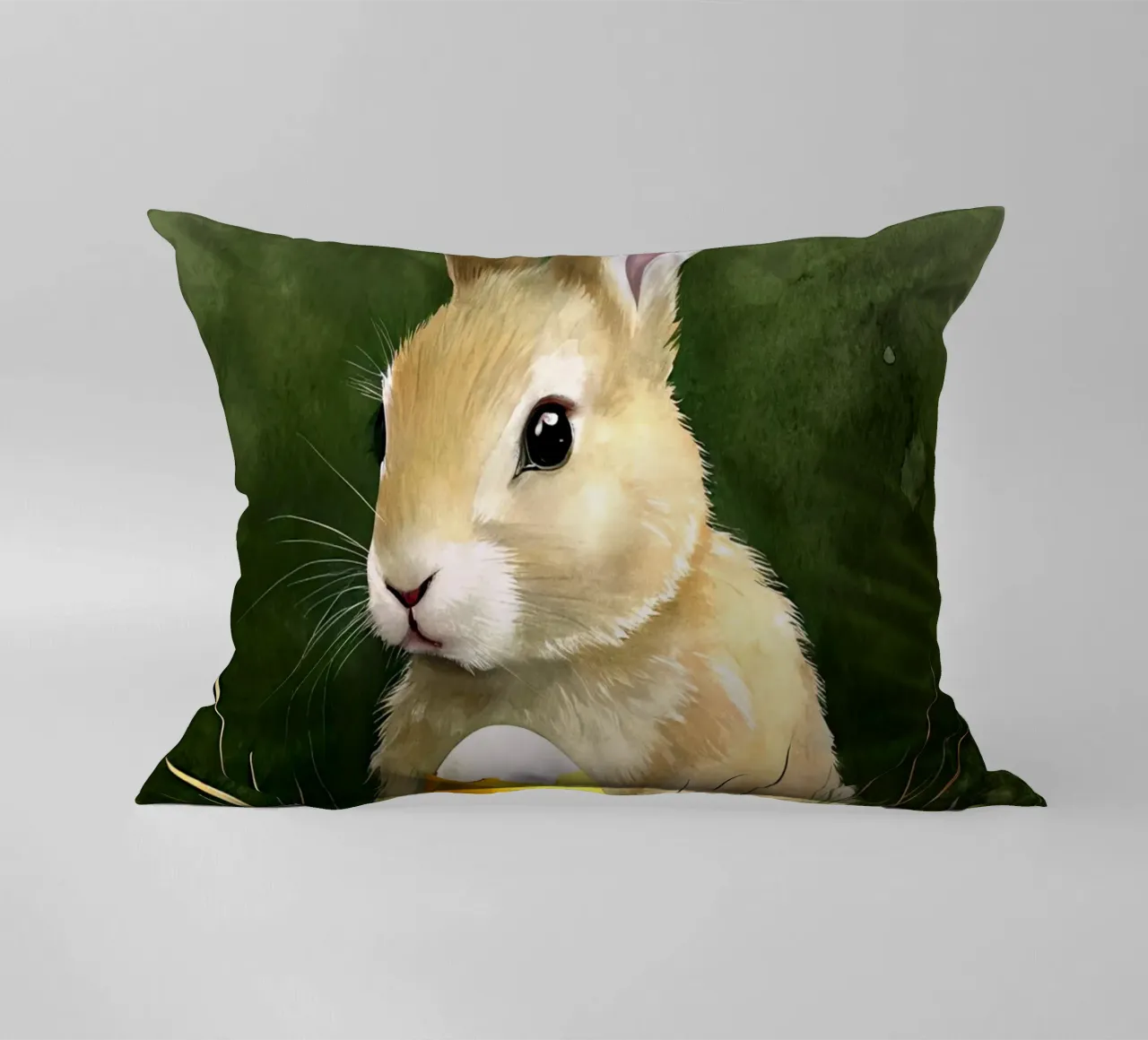 Bunny with an Easter egg decorative cushion by 🎁 ARTVI-SHOP