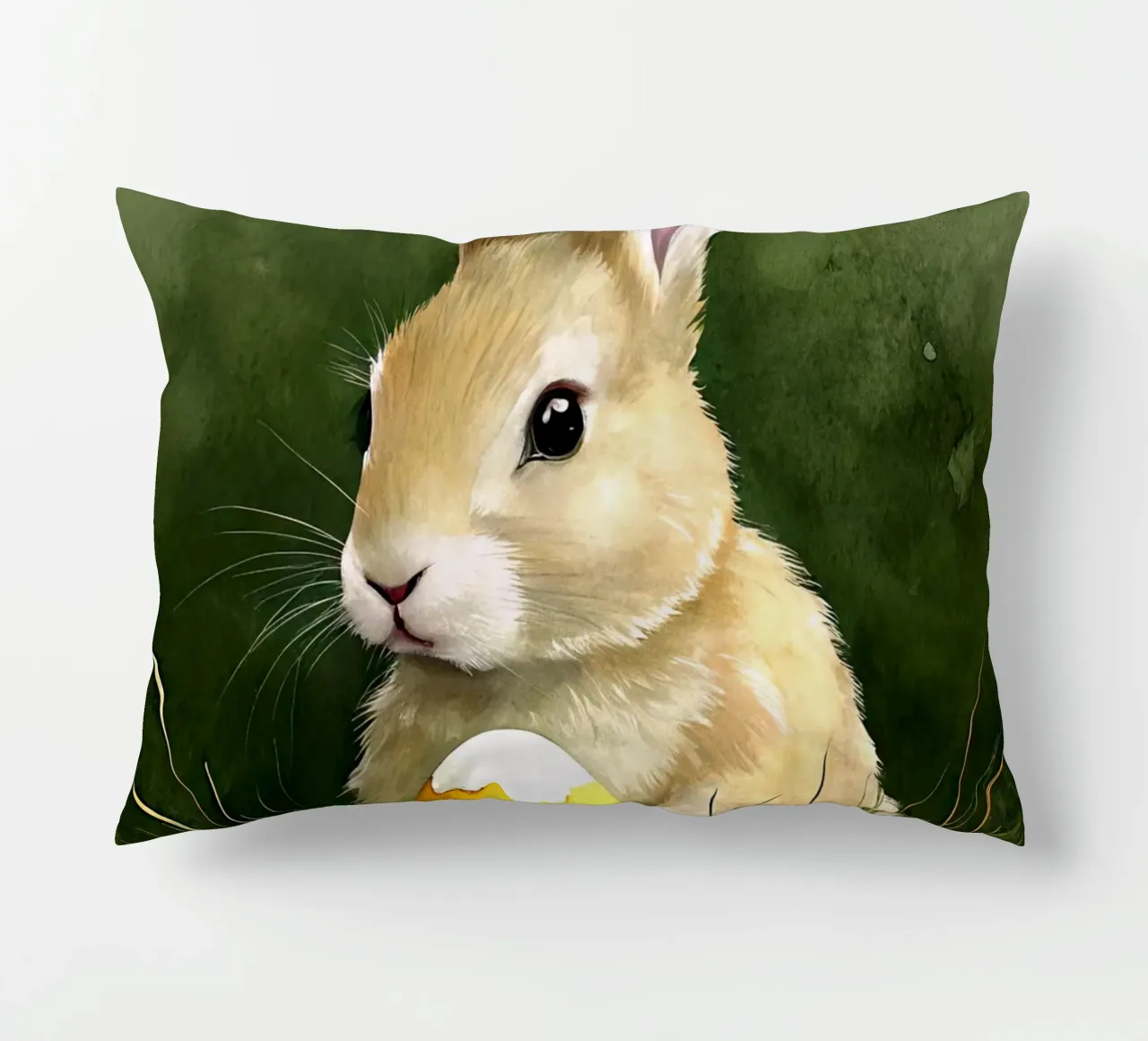 Bunny with an Easter egg decorative cushion by 🎁 ARTVI-SHOP