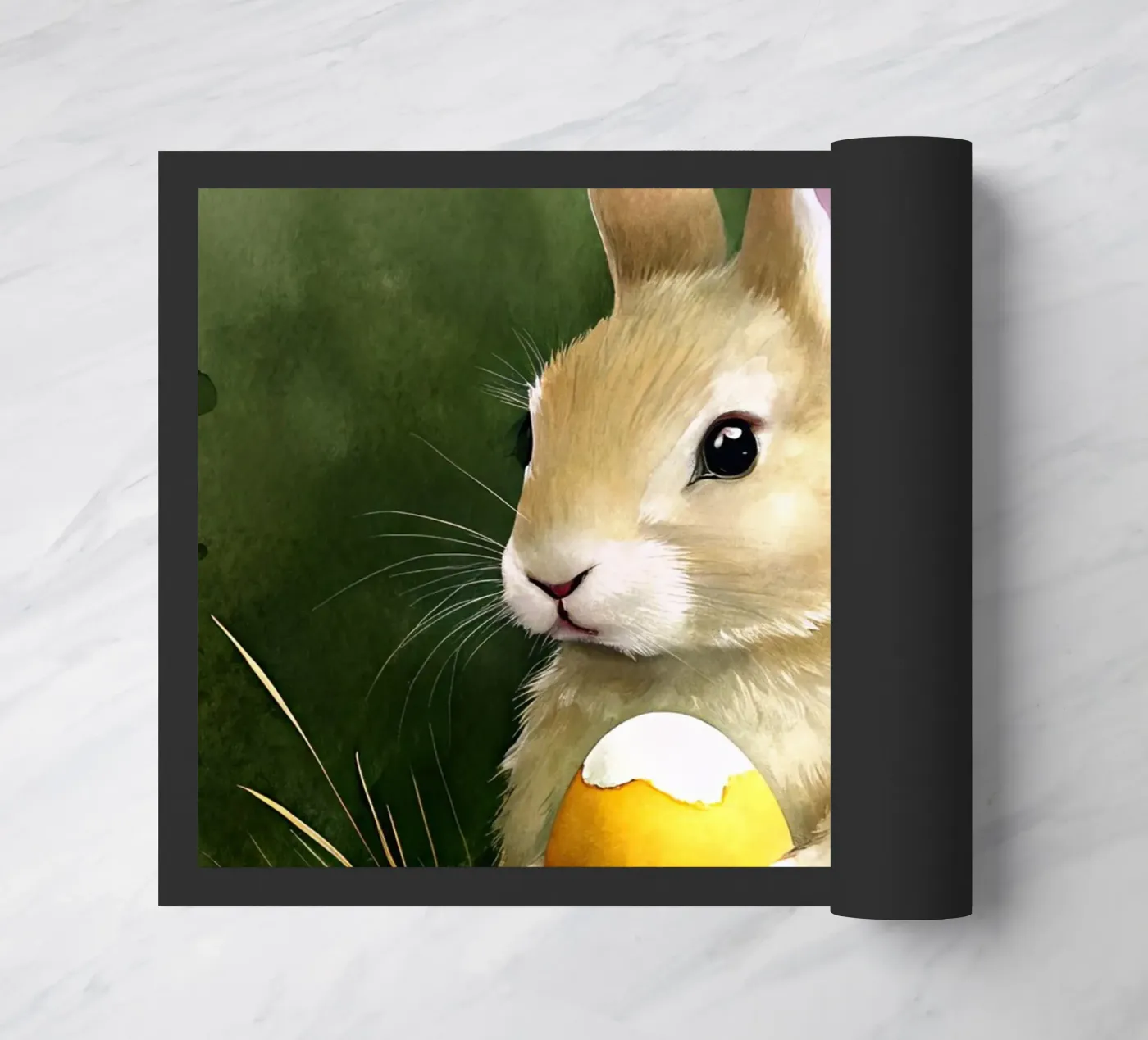 Bunny with an Easter egg doormat by 🎁 NOBELART