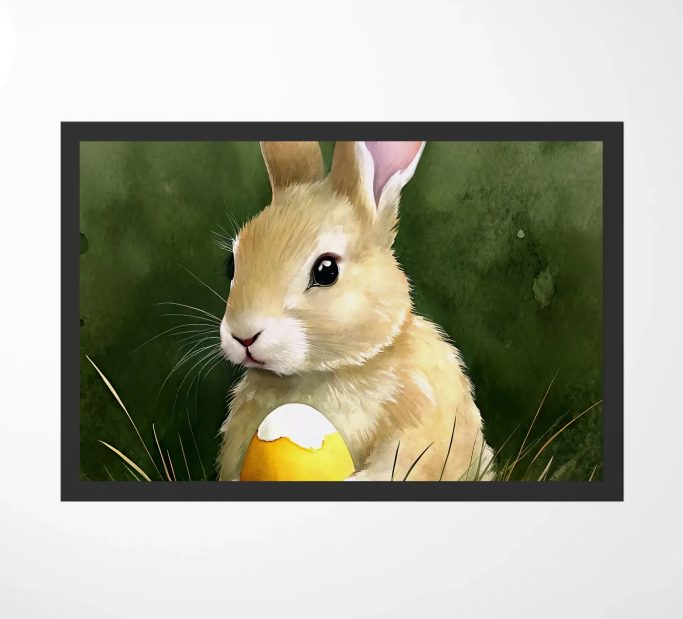 Bunny with an Easter egg doormat by 🎁 NOBELART