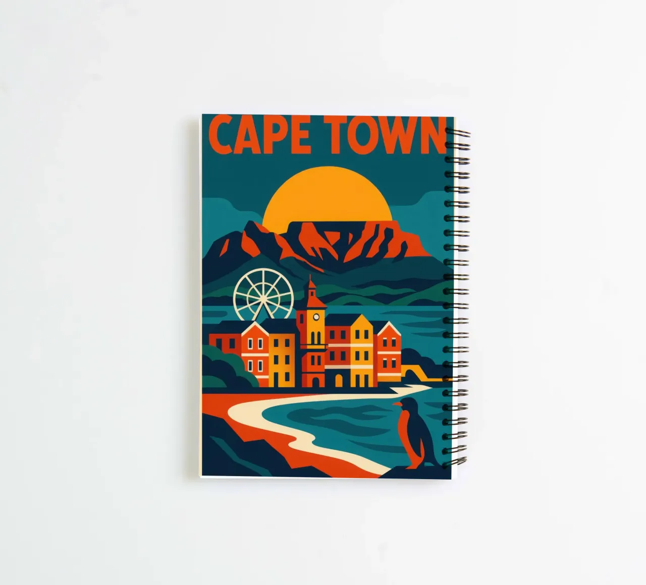 Cape Town - at the foot of the mountain and facing the ocean spiral notebook by JETLAG | affiches voyage