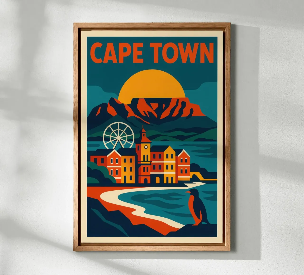 Cape Town - at the foot of the mountain and facing the ocean forex plate by JETLAG | affiches voyage
