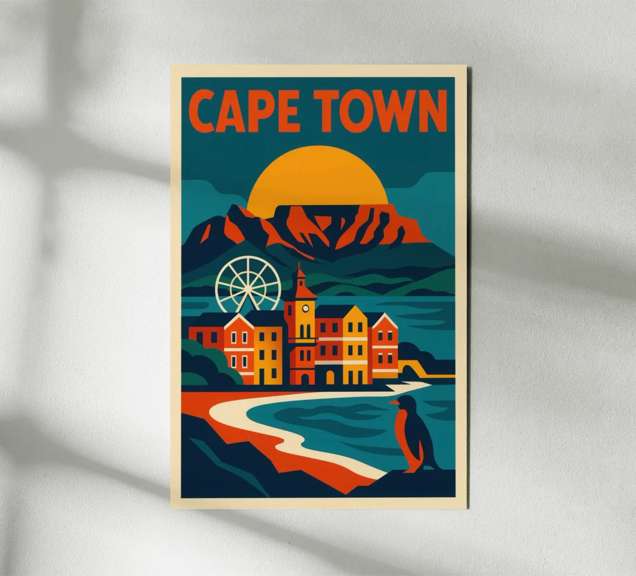 Cape Town - at the foot of the mountain and facing the ocean forex plate by JETLAG | affiches voyage