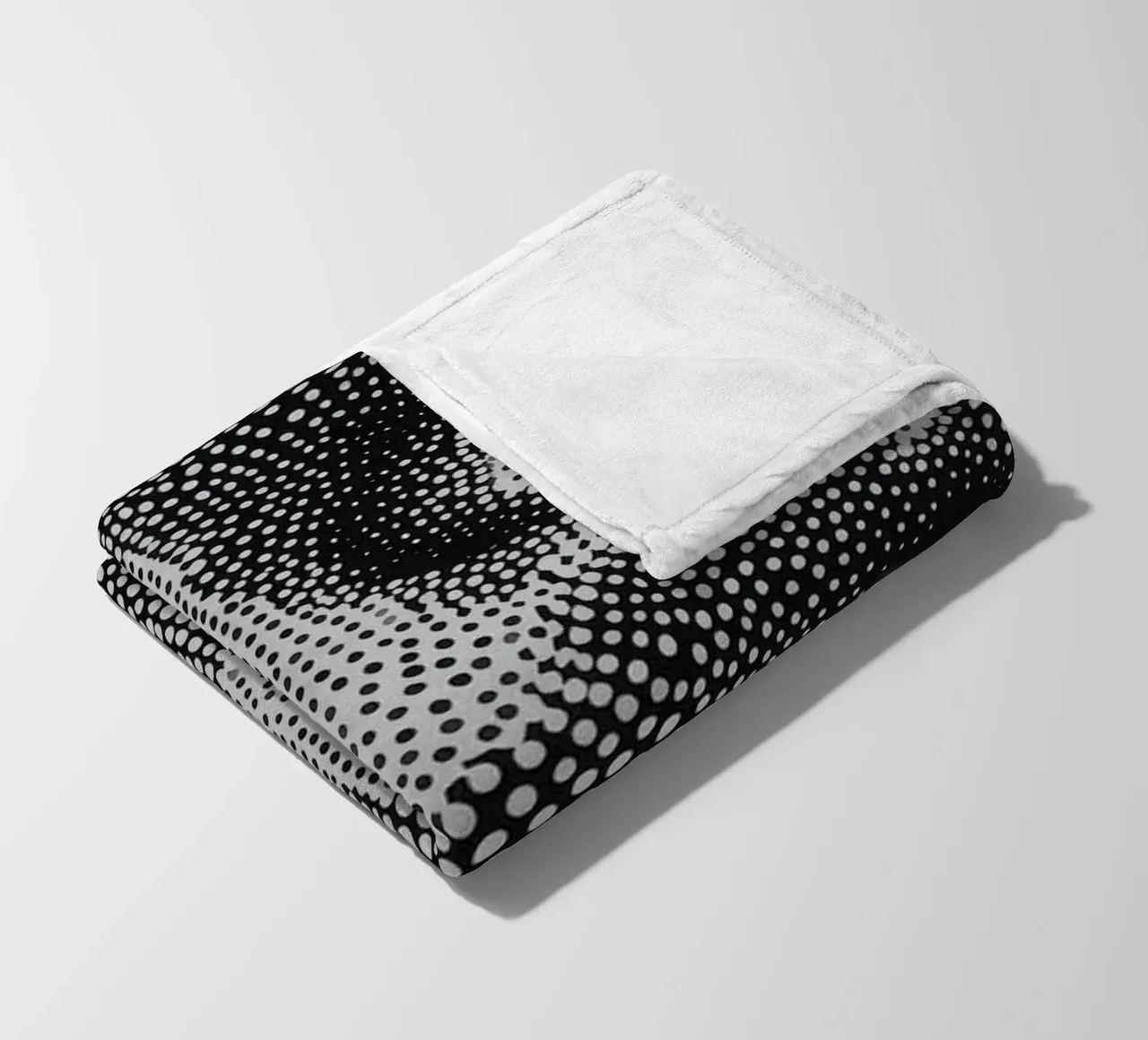 Women's face in black and white fleece blanket by Imagine