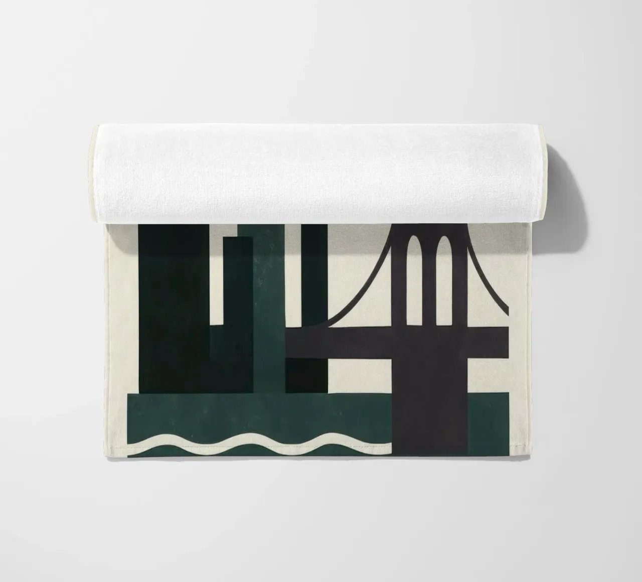 Raw New York - taxi, skyline and twilight red beach towel by JETLAG | affiches voyage