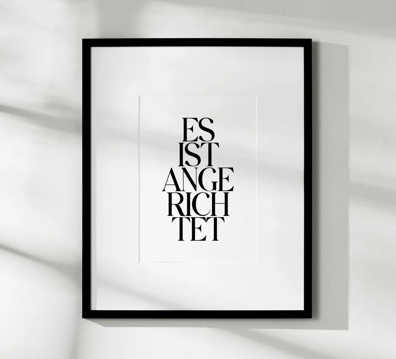 Es ist angerichtet poster con telaio in legno da BAINAI QUOTES