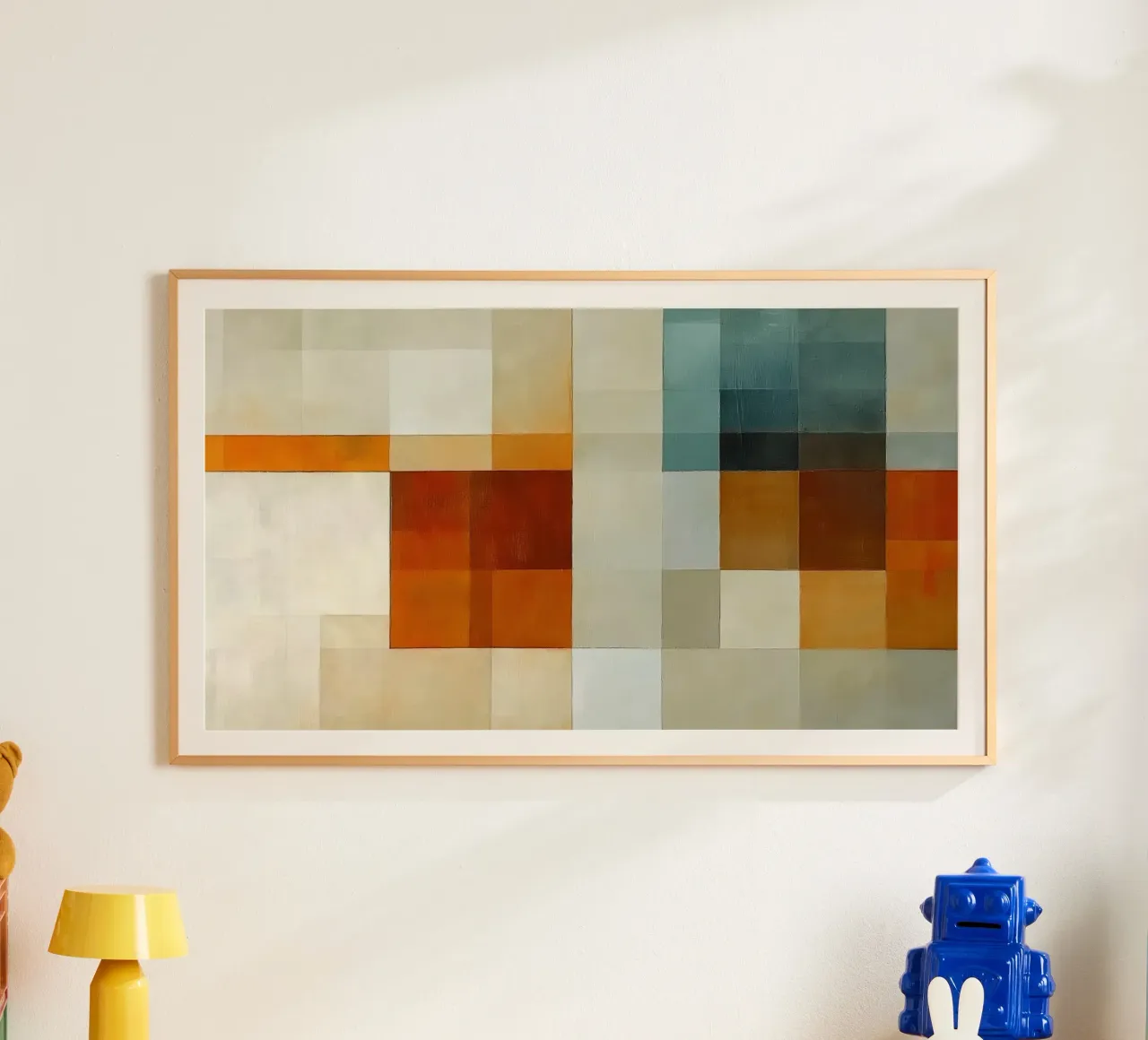 Superfici astratte poster con telaio in legno da Imagine