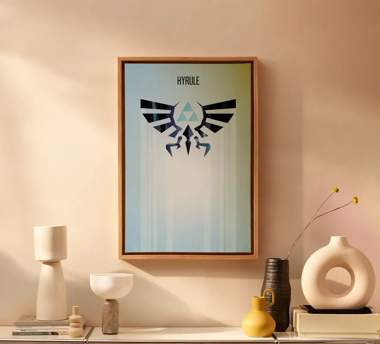 Hyrule Rising canvas met Baklijst van Barrett Biggers