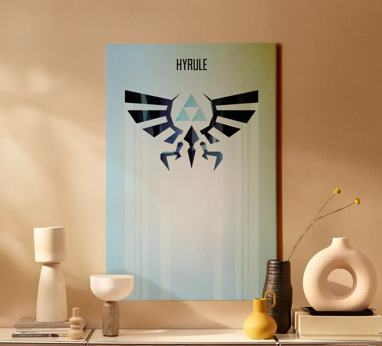Hyrule Rising canvas met Baklijst van Barrett Biggers