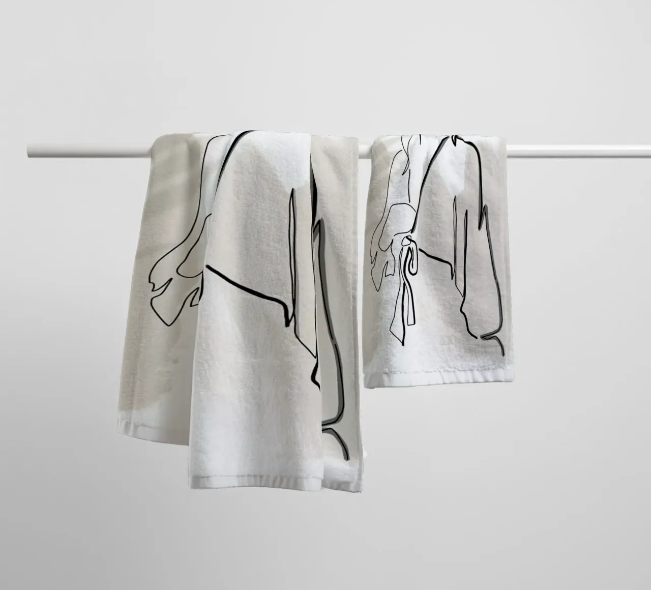 Summer Lines No. 2 asciugamano da bagno da KRUTH DESIGN